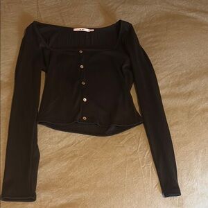 Elegant Black Long Sleeve Top